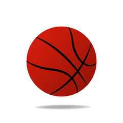 Basketball Icon. Basketball ball Isolated on White Background. Vector Illustration.