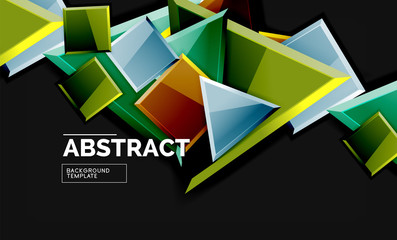 Squares and triangles geometrical background