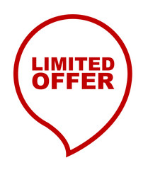 red vector banner limited offer