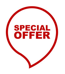 red vector banner special offer