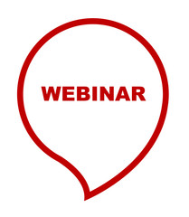 red vector banner webinar