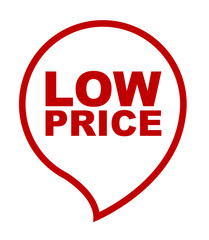 red vector banner low price