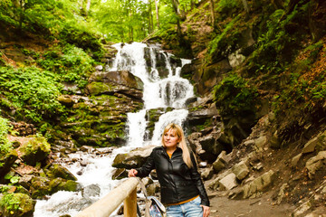Waterfall Falling Down Mountain