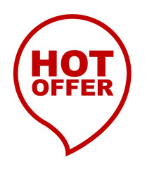 red vector banner hot offer
