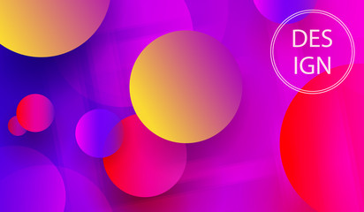 Abstract brightly colored design with chaotically painted multicolored circles