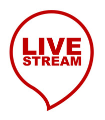 red vector banner live stream