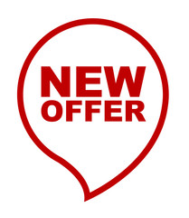 red vector banner new offer