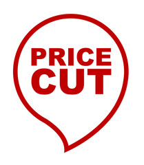 red vector banner price cut