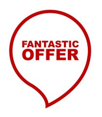 red vector banner fantastic offer