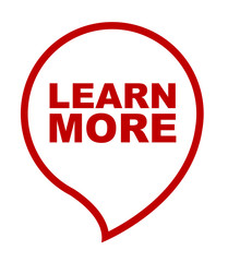 red vector banner learn more