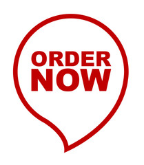 Obraz premium red vector banner order now