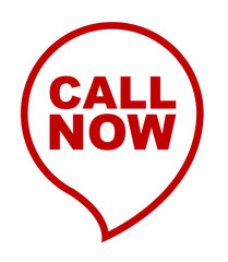 red vector banner call now