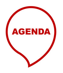 red vector banner agenda