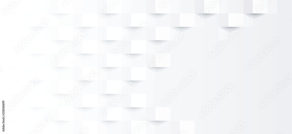 Wall mural white abstract background vector with blank space for text.