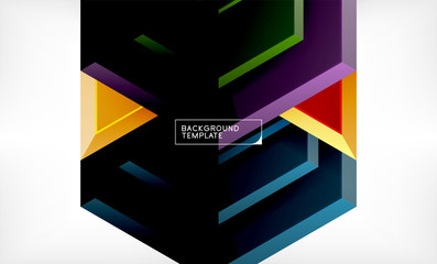 Techno arrow background, template design