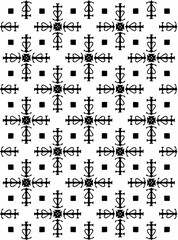 Fototapeta na wymiar Black and white ornate geometric pattern and abstract background