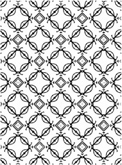 Fototapeta premium Black and white ornate geometric pattern and abstract background