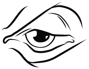 Eye Cartoon Stencil 