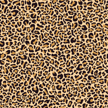 Seamless pattern of leopard skin, textile design