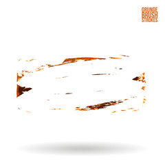 Brush stroke and texture. Grunge vector abstract hand - painted element. Underline and border design.