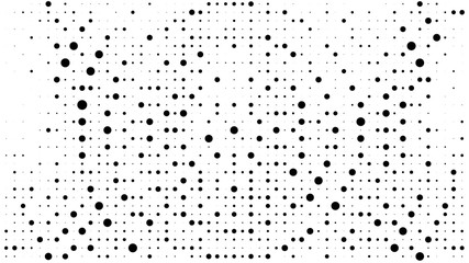 Halftone gradient pattern. Abstract halftone dots background. Monochrome dots pattern. Grunge radial texture. Pop Art, Comic small dots. Design for presentation, business cards, report, flyer, cover