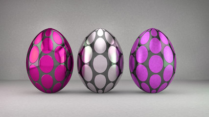 EASTER EGGS con Textura circular Morada