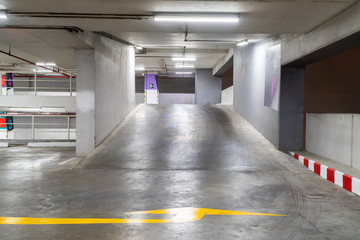 Car parking lot free copy space.