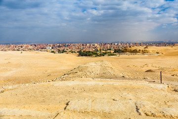 View on Cairo city from the Giza plateau