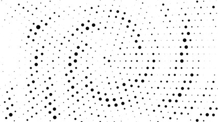Halftone gradient pattern. Abstract halftone dots background. Monochrome dots pattern. Grunge radial texture. Pop Art, Comic small dots. Design for presentation, business cards, report, flyer, cover