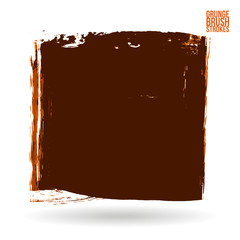 Brush stroke and texture. Grunge vector abstract hand - painted element. Underline and border design.