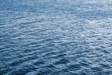 The texture of the waves on the river during the wind_