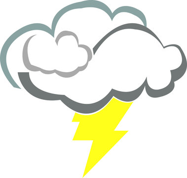 vector image of thunder
