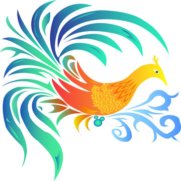 vector image of beautiful phoenix