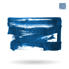 Brush stroke and texture. Grunge vector abstract hand - painted element. Underline and border design.