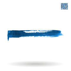 Brush stroke and texture. Grunge vector abstract hand - painted element. Underline and border design.