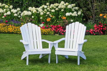 Chairs in the Garden on Mackinac Island