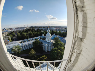 view on Saint Petersburg from Smolny monastery