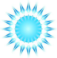 vector image of artistic sun