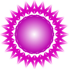 vector image of artistic sun
