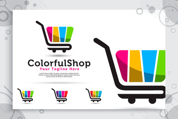abstract trolling vector logo with simple and modern concept designs , illustration of trolling as a symbol icon of online shop digital template