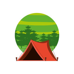 camping tent with frame circular