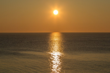 Dramatic Sunset over the Ocean, on the Sussex Coast