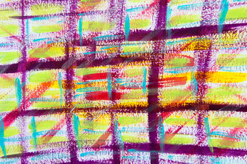Abstract hand painted tartan check background pattern