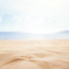Fototapeta na wymiar Summer sand beach and sea background.