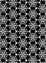 Black and white ornate geometric pattern and abstract background