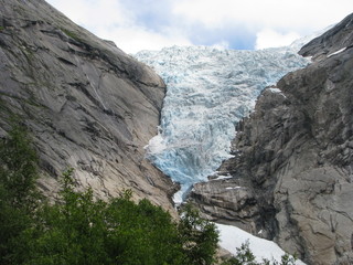 The glaciar in Norway