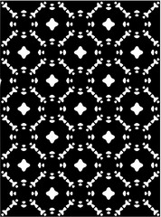 Black and white ornate geometric pattern and abstract background