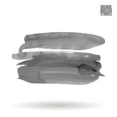 Brush stroke and texture. Grunge vector abstract hand - painted element. Underline and border design.