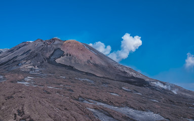 Mount Etna, an active stratovolcano on the east coast of Sicily, Italy, in the Metropolitan City of Catania. One of the world’s most active volcanoes, in an almost constant state of activity.