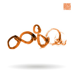 Brush stroke and texture. Grunge vector abstract hand - painted element. Underline and border design.